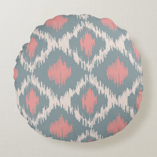 Ikat Series  Round Pillow (Front)