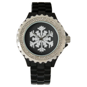 Ikat Snowflake - Black and white Watch
