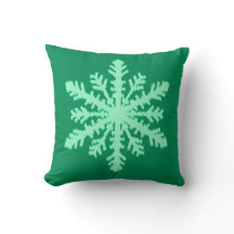 Ikat Snowflake - Pine and mint green