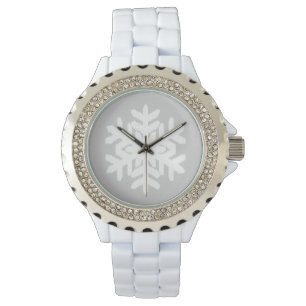 Ikat Snowflake - Silver grey and white Watch