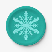 Ikat Snowflake - Turquoise and aqua