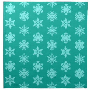 Ikat Snowflakes - Turquoise and aqua Napkin