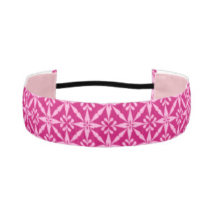 Ikat Star Pattern - Fuchsia Pink Athletic Headband