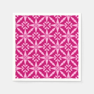 Ikat Star Pattern - Fuchsia Pink Napkins