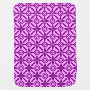 Ikat Star Pattern - Violet and Orchid Baby Blanket
