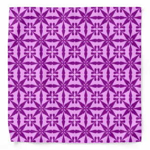 Ikat Star Pattern - Violet and Orchid Bandana
