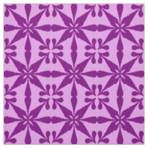 Ikat Star Pattern - Violet and Orchid Fabric