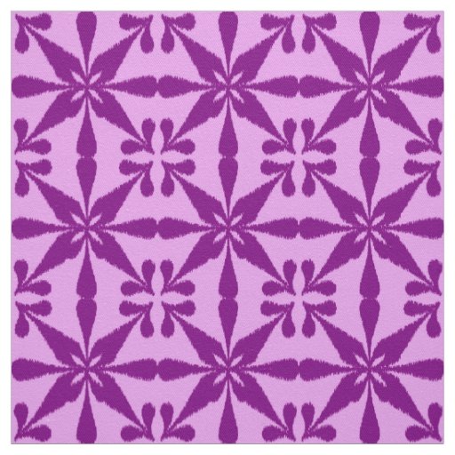 Ikat Star Pattern - Violet and Orchid Fabric