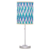 iKat Teal and Purple ZigZag Table Lamp (Front)