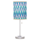 iKat Teal and Purple ZigZag Table Lamp (Left)
