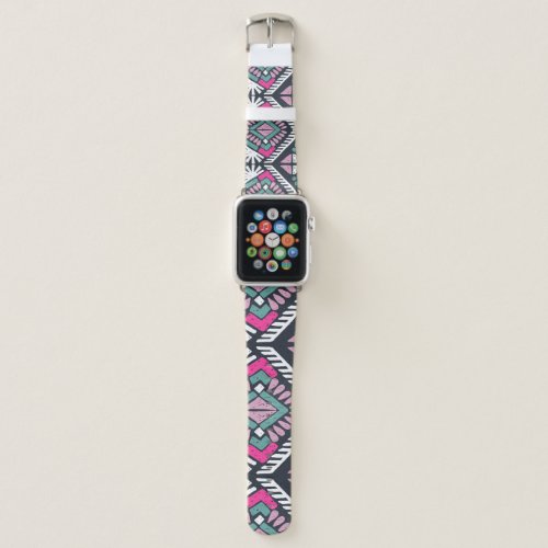Ikat Tradition Geometric Ethnic Textile Apple Watch Band