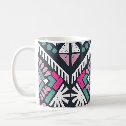 Ikat Tradition Geometric Ethnic Textile Coffee Mug