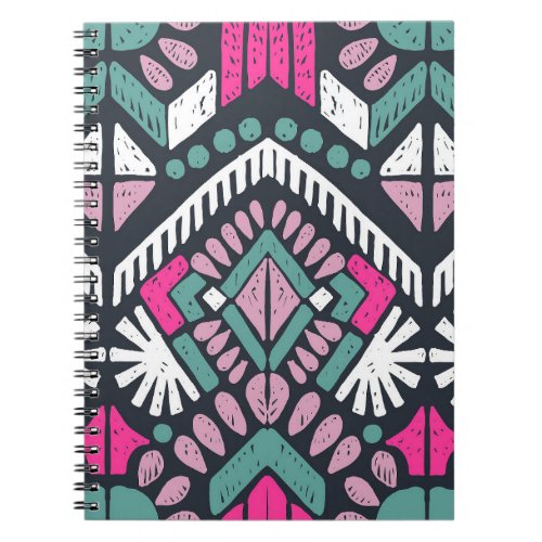 Ikat Tradition Geometric Ethnic Textile Notebook