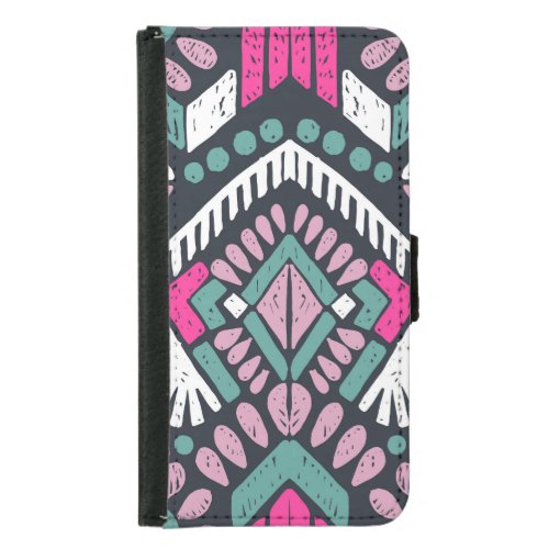 Ikat Tradition Geometric Ethnic Textile Samsung Galaxy S5 Wallet Case