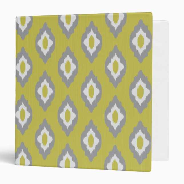 Ikat vintage pattern 3 ring binder (Front/Inside)