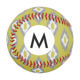 Ikat vintage pattern baseball