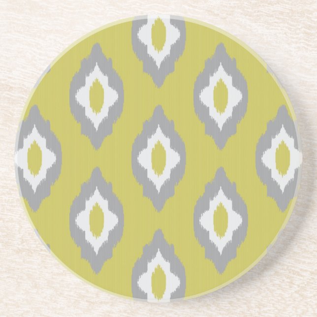 Ikat vintage pattern drink coaster (Front)