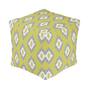 Ikat vintage pattern pouf