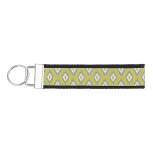 Ikat vintage pattern wrist keychain