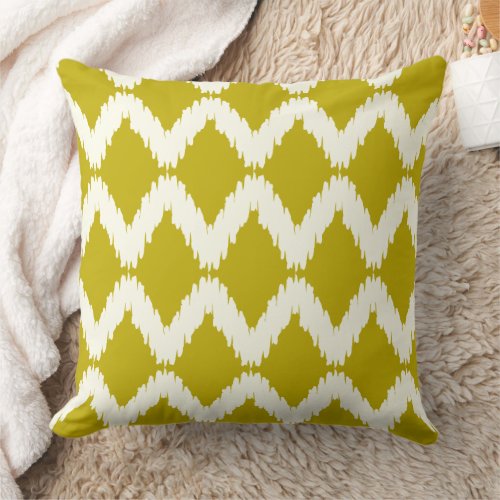 iKat Zig Zag Chartreuse and Ivory Design Pillow