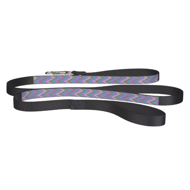 iKat Zig Zag Purple Chevron Dog Leash (Full)