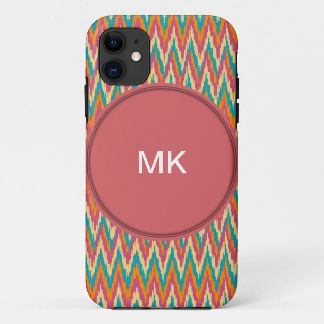 iKat Zigzag Design Spice Colors Case-Mate iPhone Case (Back)