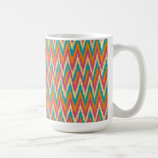 iKat Zigzag Design Spice Colors Coffee Mug (Right)
