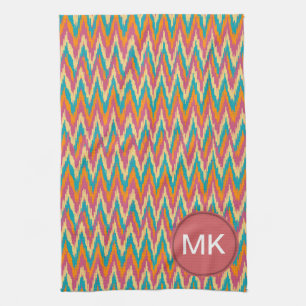 iKat Zigzag Design Spice Colors Kitchen Towel