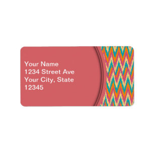 iKat Zigzag Design Spice Colors Label