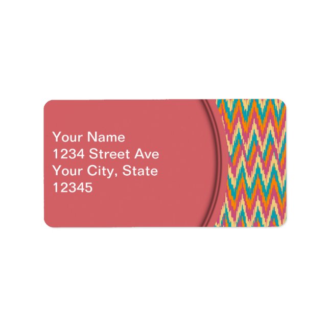 iKat Zigzag Design Spice Colors Label (Front)