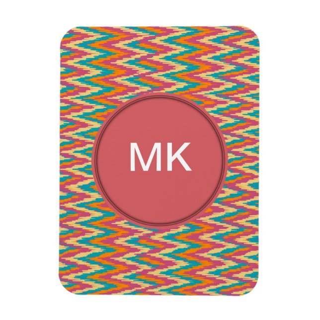 iKat Zigzag Design Spice Colors Magnet (Vertical)