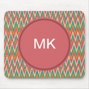 iKat Zigzag Design Spice Colors Mouse Pad