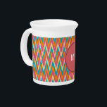 iKat Zigzag Design Spice Colors Pitcher<br><div class="desc">Colors from culinary inspirations, combining spicy colors with fresher shades. The effect is comforting but still includes pops of unexpected color to awaken the palette. Spicy coral, melon brandy, cinnamon apple, dusty pink, and baked brick stand out against tart and unripe green banana. We have left all of the images...</div>