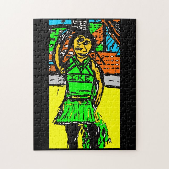 IKE CHEERLEADER JIGSAW PUZZLE (Vertical)