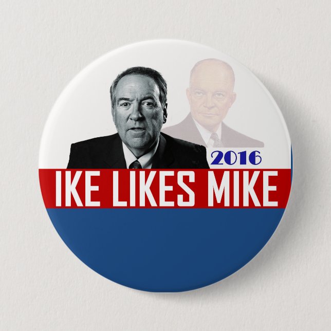 Ike Likes Mike Pinback Button (Front)
