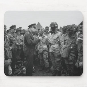 Ike Talking With Airborne On D-Day Mouse Pad