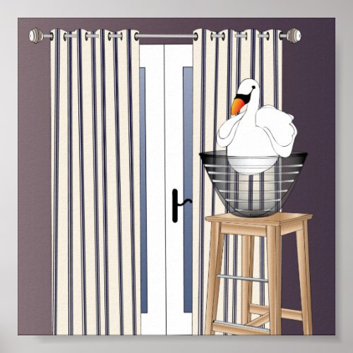 Ikea Interiors Swan Poster