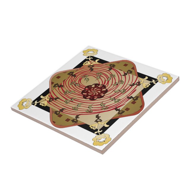 Ikea Rugs Red Swirl Tile (Side)