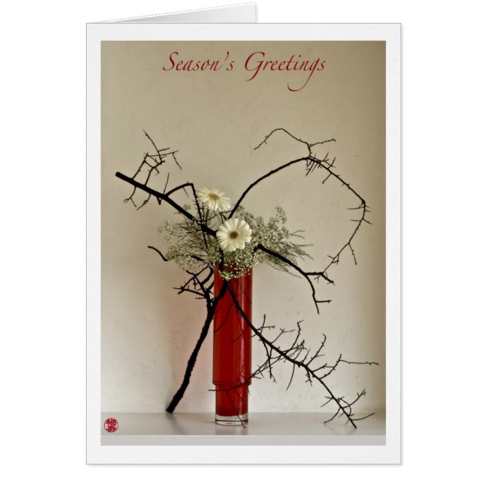 Ikebana 065  Season Greetings Greeting Card