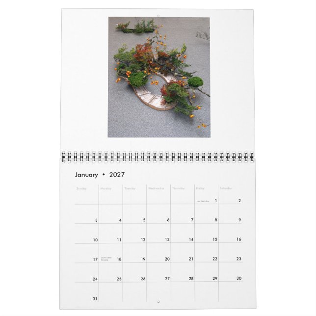 Ikebana Calendar (Jan 2027)
