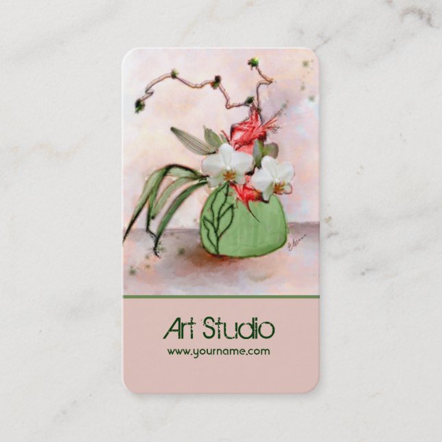 Ikebana Floral Art Studio Business Card (Front)