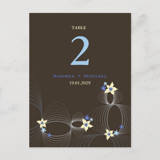Ikebana Frangipani Blue Tropical Flower Wedding Postcard (Front)