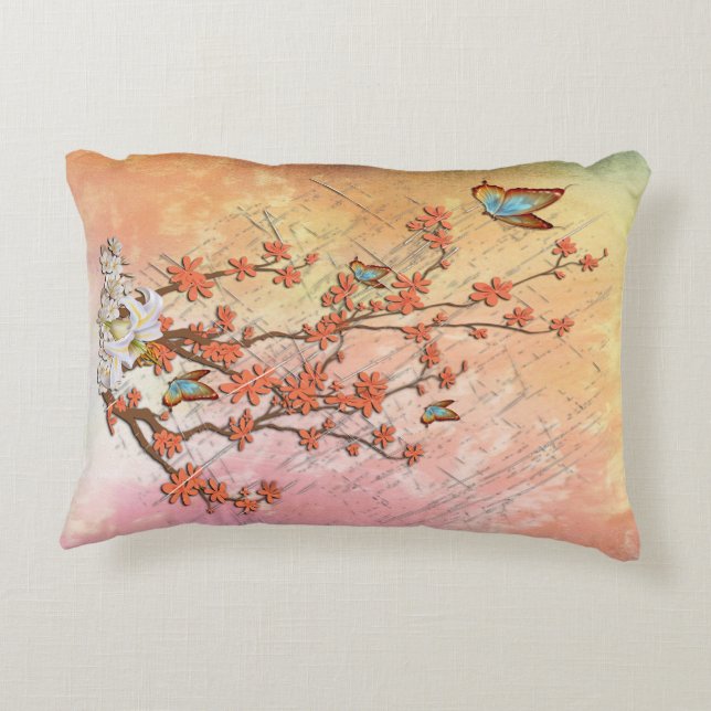 Ikebana Show Decorative Pillow (Back)