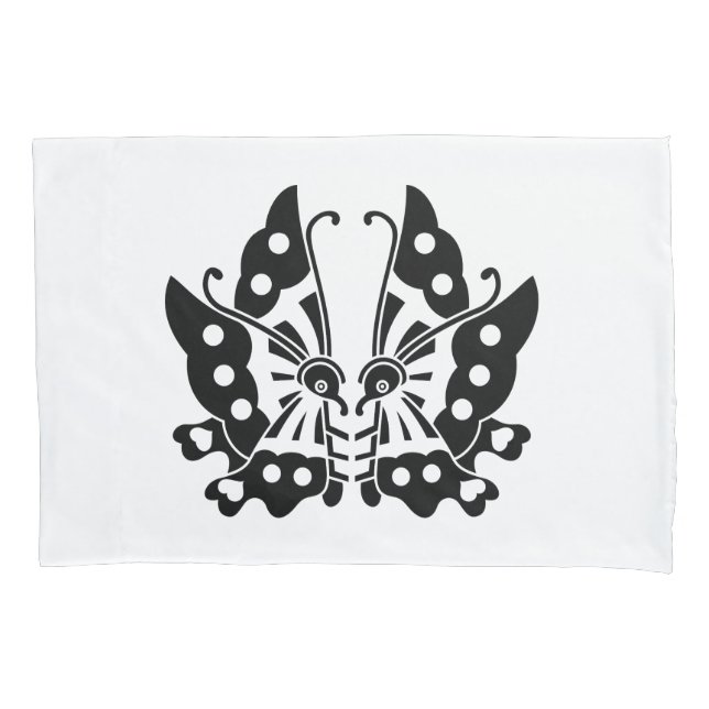 Ikeda Facing Butterfly Pillow Case (Front)