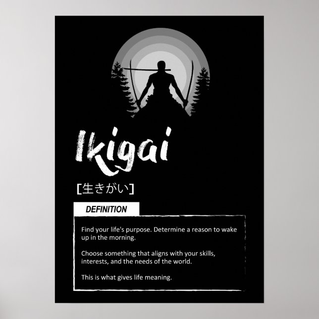 Ikiagai - Japanese Concept For Success Poster (Front)