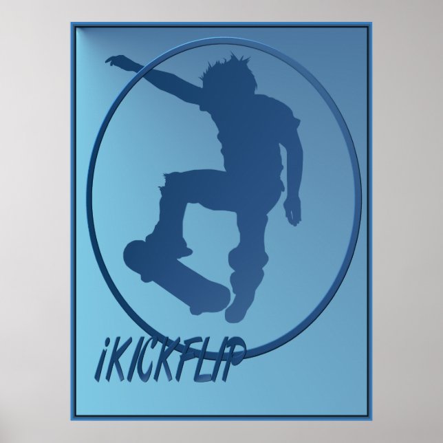 iKICKFLIP framed Poster (Front)