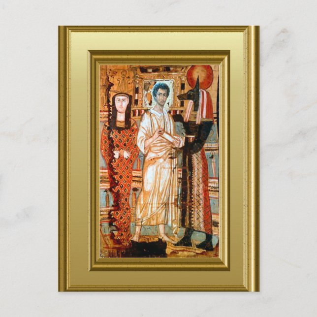 Ikon of a Coptic Saint Postcard (Front)