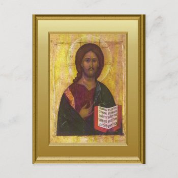 Ikon Of Christ Postcard by allchristian at Zazzle