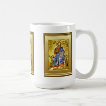 Ikon Of Christ With A Gospel Book   Orthodox Coffee Mug by allchristian at Zazzle