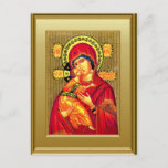 Ikon Of The Virgin Mary And The Child Jesus Postcard at Zazzle